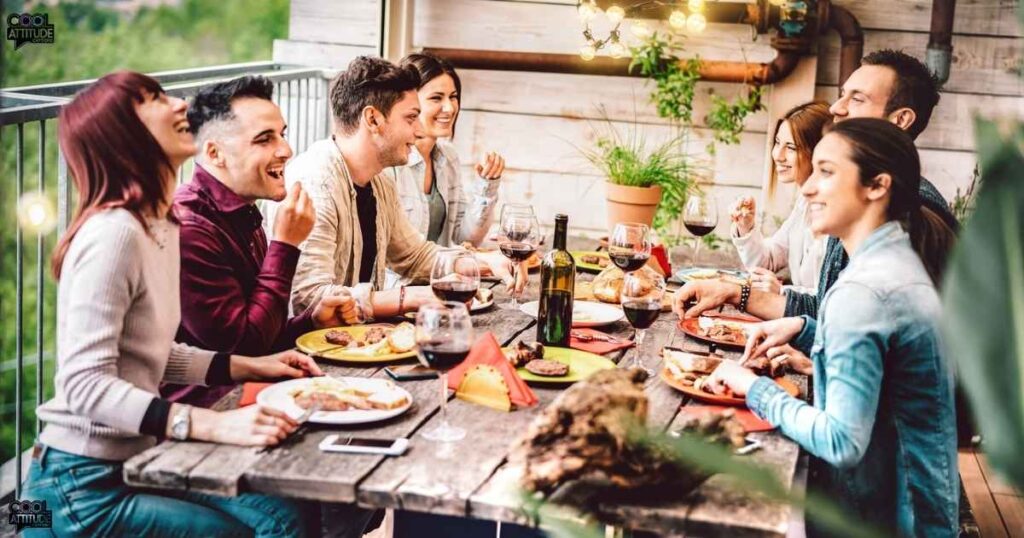 Captions for Lunching in Style