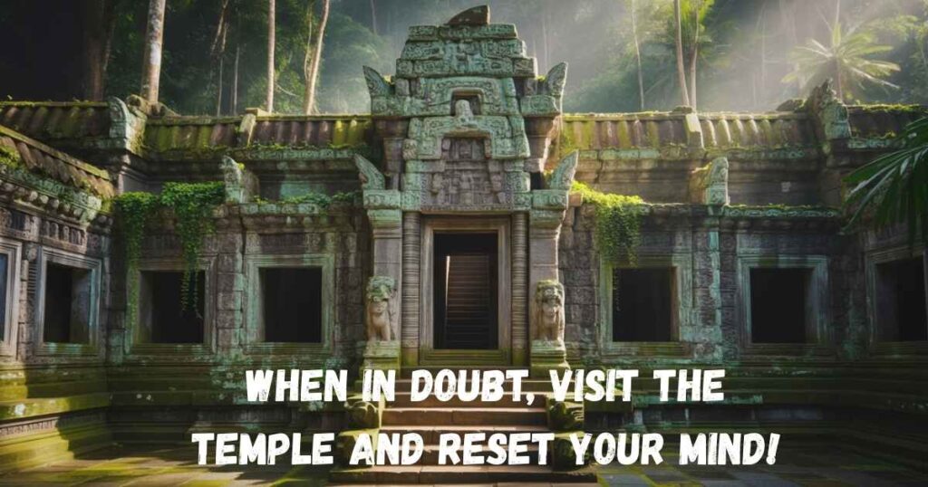 Humorous and Light-Hearted Temple Captions